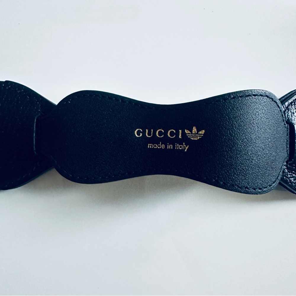 Gucci x Adidas Black Belt with White Logos - Picture 4 of 6